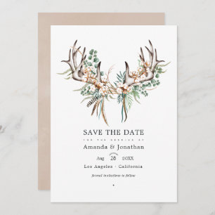Boho Cotton und Eucalyptus Boho Wedding Foto Save The Date
