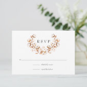 Boho Cotton Wedding RSVP Karte (Stehend Vorderseite)
