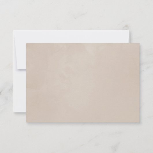 Boho Cotton Wedding RSVP Karte (Rückseite)