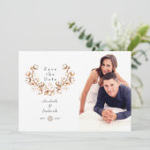 Boho Cotton Wedding Save The Date (Stehend Vorderseite)