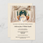 Boho Country Aquarell Esstisch Blumenchic Einladung (Vorne/Hinten)