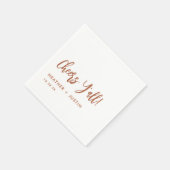 Boho Country Cheers Y'all Texas Wedding Serviette (Ecke)