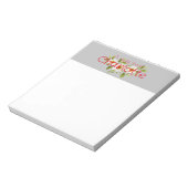 Boho Country Floral daisy Aquarell grau Notizblock (Rotiert)