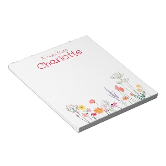 Boho Country Floral daisy Notizblock (angewinkelt)