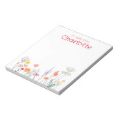 Boho Country Floral daisy Notizblock (Rotiert)