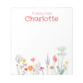 Boho Country Floral daisy Notizblock (Vorderseite)