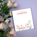 Boho Country Floral daisy Notizblock<br><div class="desc">Wildblume Notepad,  in Rot-Gelb-Orange. Personalisierte Geschichten. Füge Deinen Namen hinzu.</div>