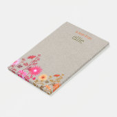 Boho Country Floral Kraft Notepad Post-it Klebezettel (angewinkelt)
