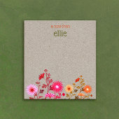 Boho Country Floral Kraft Notizblock