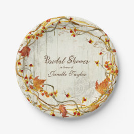 Boho Country Rustic Herbst Brautparty Pappteller