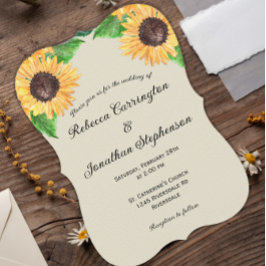 Boho Country Sonnenblumen kurvt Hochzeit Einladung