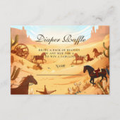 Boho Country Western Windel-Raffle Begleitkarte (Vorderseite)