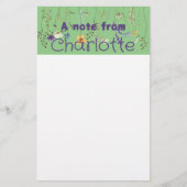 Boho Country Wildblume Aquarell Briefpapier (Vorderseite)