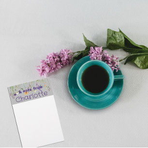 Boho Country Wildblume Aquarell grau Briefpapier