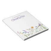 Boho Country Wildblume Aquarell Notepad Notizblock (angewinkelt)