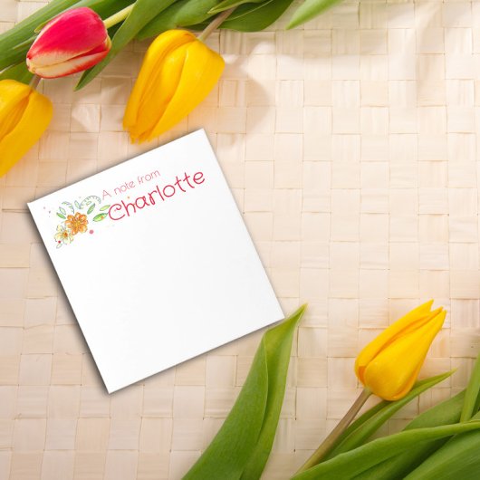 Boho Country Wildblume Aquarell Notizblock