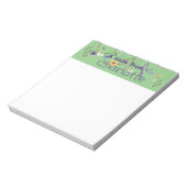 Boho Country Wildblume Aquarellfarbe, grün Notepad Notizblock (Rotiert)