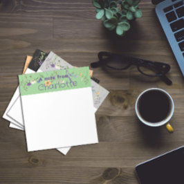 Boho Country Wildblume Aquarellfarbe, grün Notepad Notizblock