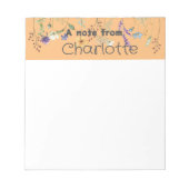 Boho Country Wildblume Aquarellfarbe Notizblock (Vorderseite)