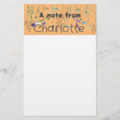 Boho Country Wildblume Aquarellgelb Briefpapier (Vorderseite)