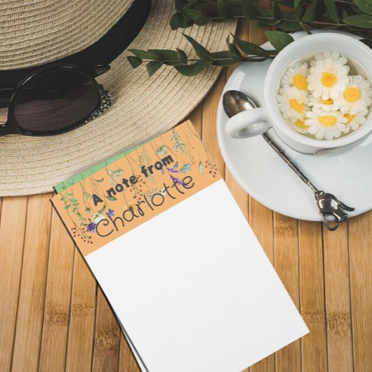 Boho Country Wildblume Aquarellgelb Briefpapier