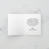 Boho Couple Wine Wedding geklappt Dankeschön Karte (Innenseite)