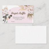 Boho Cow Baby Duschdusche Windelwanne Visitenkarte (Vorne/Hinten)