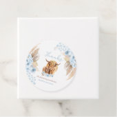 Boho Cow Blue Pampas Grass Boy Baby Shower Favors Geschenkanhänger (Beispiel)