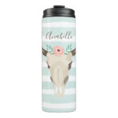 Boho Cow Skull Thermosbecher (Vorderseite)