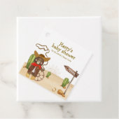 Boho Cowboy Bear Western Rodeo Cactus Baby Shower Geschenkanhänger (Beispiel)