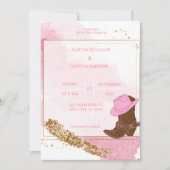 Boho Cowboy Boots Western Hochzeitseinladung Einladung (Vorderseite)