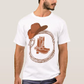 Boho Cowboy Boots Western T-Shirt (Vorderseite)