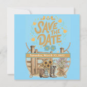 Boho Cowboy Save the Date (Rückseite)