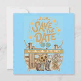 Boho Cowboy Save the Date