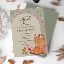 Boho Cowgirl Blume Boots Western Baby Dusche