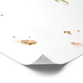 Boho Cowgirl Boot Pampas Grass Rose Willkommen Poster (Ecke)