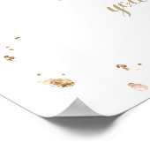 Boho Cowgirl Boot Pampas Grass Rose Willkommen Poster (Ecke)