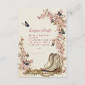 Boho Cowgirl Boots Diapper Raffle Begleitkarte (Vorderseite)