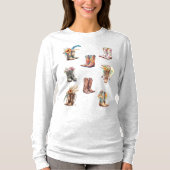 Boho Cowgirl Boots Long Sleeved T - Shirt (Vorderseite)