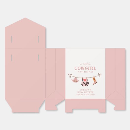 Boho Cowgirl Clothesline Südliche Babydusche Geschenkschachtel (Ungefaltet)