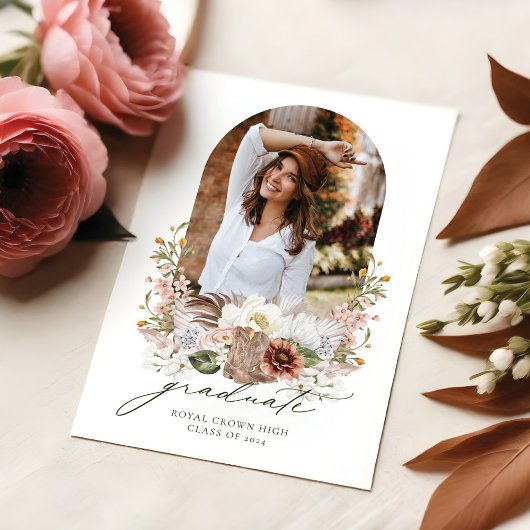 Boho Cowgirl Country Western Graduation Party Einladung