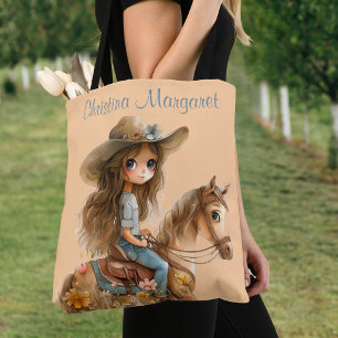 Boho-Cowgirl personalisierbare Pferd-Tasche Tasche