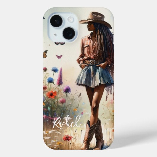Boho Cowgirl Personalisiert Case-Mate iPhone Hülle (Rückseite)
