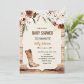 Boho Cowgirl Western Einladung (Stehend Vorderseite)