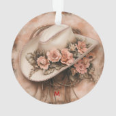 Boho Cowgirl Western Floral Ornament (Rückseite)