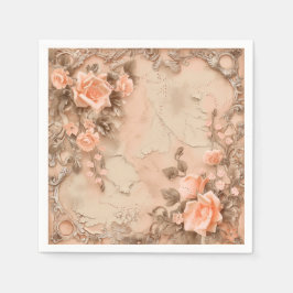 Boho Cowgirl Western Floral Wedding Napkins Serviette