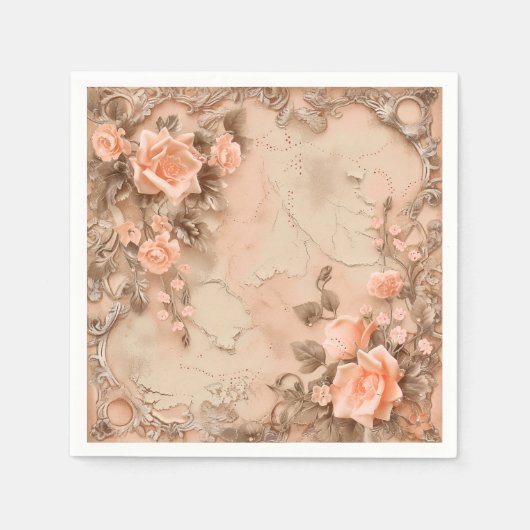Boho Cowgirl Western Floral Wedding Napkins Serviette (Vorderseite)