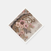 Boho Cowgirl Western Floral Wedding Napkins Serviette (Ecke)