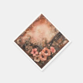 Boho Cowgirl Western Floral Wedding Napkins Serviette (Ecke)