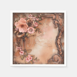 Boho Cowgirl Western Floral Wedding Napkins Serviette